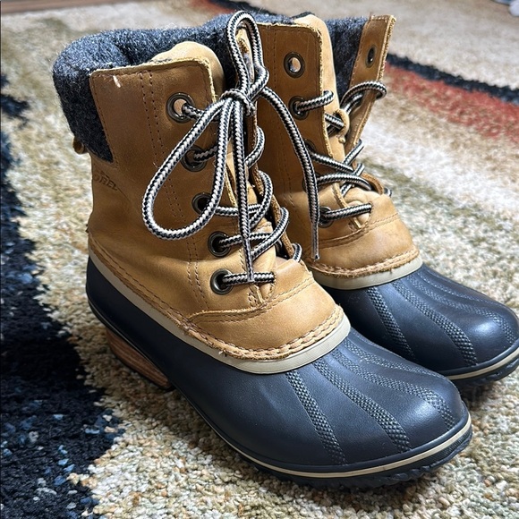 Sorel Waterproof Slimpack II Lace Boot Wool ELK/BLK Women's 7 ⭐️🎉 HOST PICK ⭐️🎉 - Picture 2 of 16